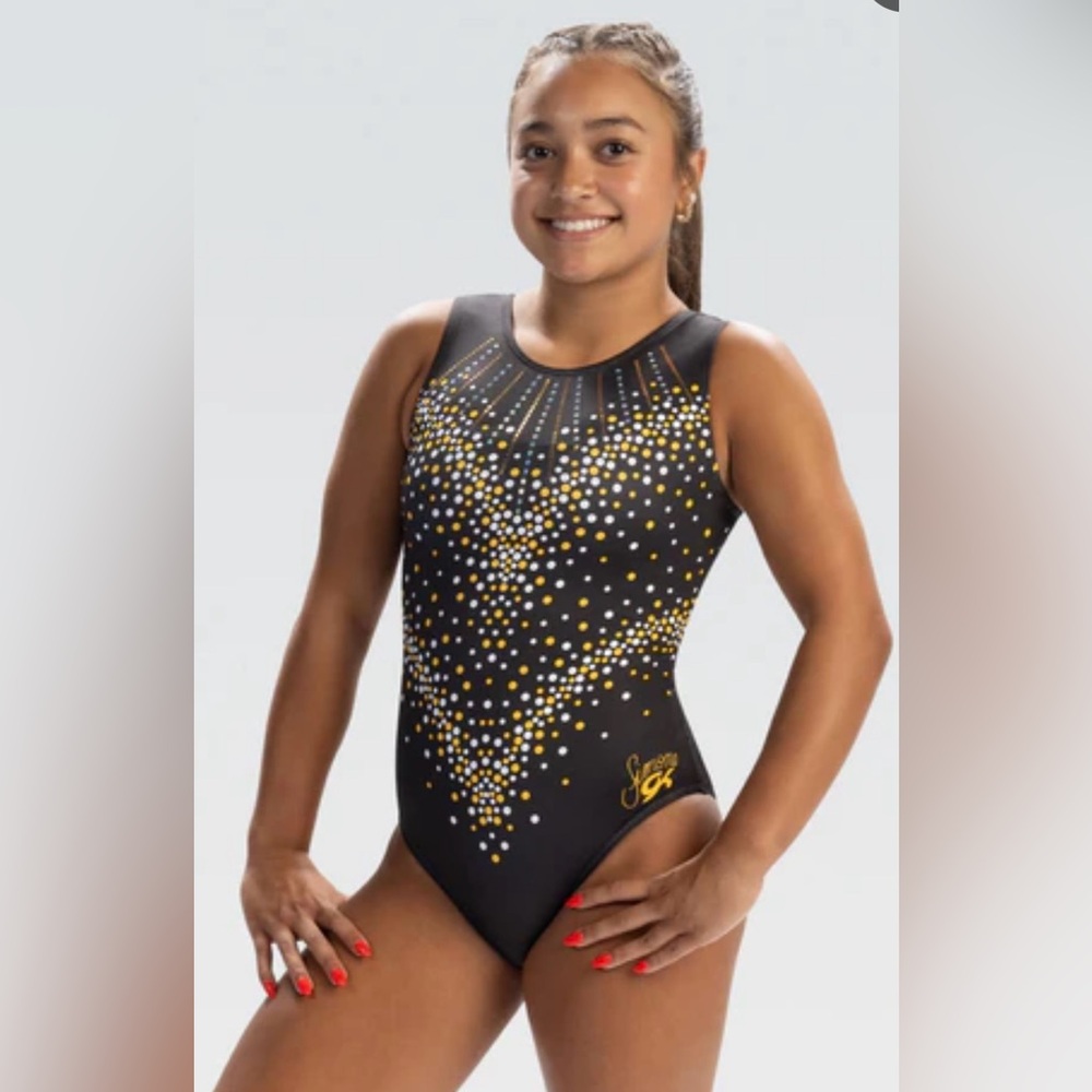 NWT GK ELITE 2024 Gold Over America Tour Commemorative Simone Biles leotard